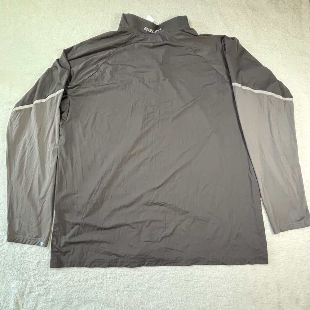 Bauer Mens XXL Quarter Zip Pullover Charcoal Grey Athletic Training Top